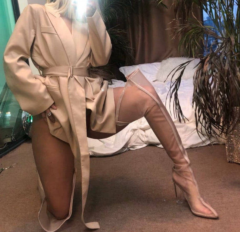 "Sky Babe" thigh high boots