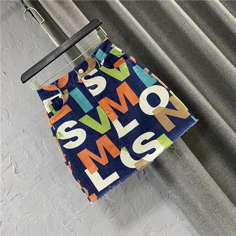 Crazy Incidents Denim Skirt