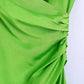 Green Bandit Satin Midi Dress